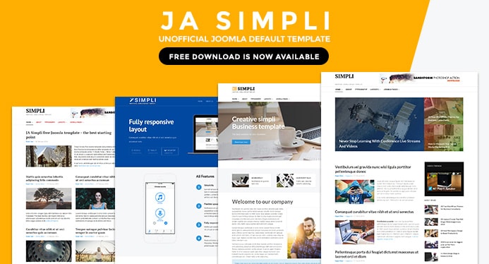 Free Joomla Template - JA Simpli beta now