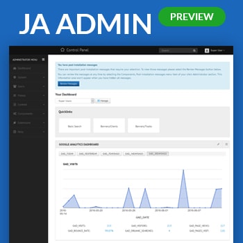 [PREVIEW] JA Admin - Admin template for Joomla 3