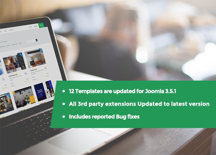 12 Joomla Templates updated for Joomla 3.5.1& bug